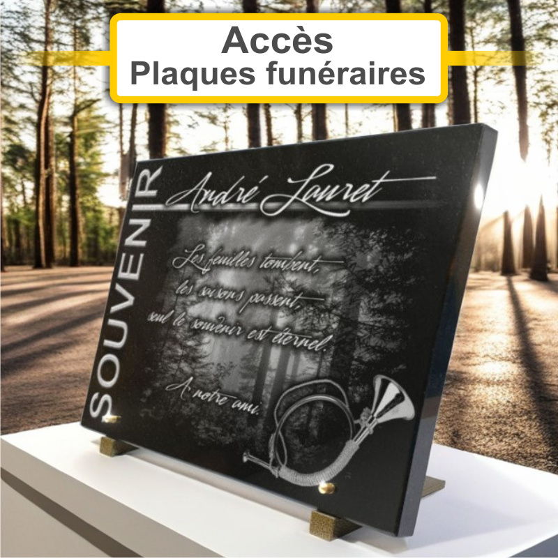 Plaques funéraires personnalisées P.F. Guez à 49250 Beaufort en Vallée