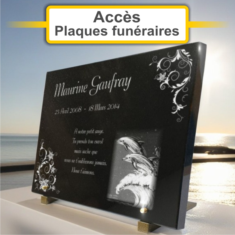 Plaques funéraires personnalisées Pompes Funèbres Confiance à 62250 Marquise