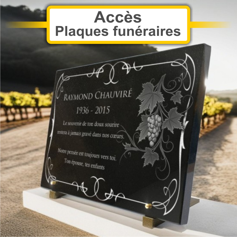 Plaques funéraires personnalisées FUNÉO SAUMUR à 49400 Saumur