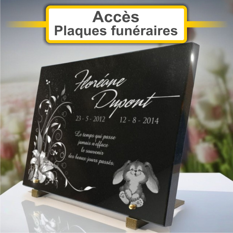 Plaques funéraires personnalisées P.F. Maison Beaumont-Guez à 49500 Segré