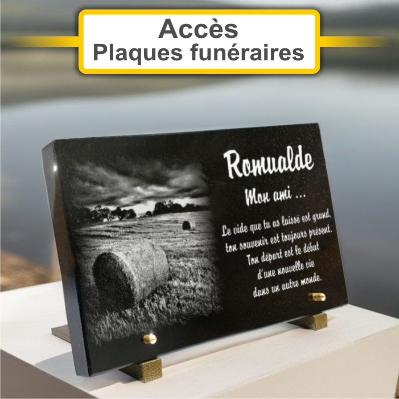 Plaques funéraires personnalisées PFM - Pompes Funèbres Municipale à 77310 ST FARGEAU PONTHIERRY