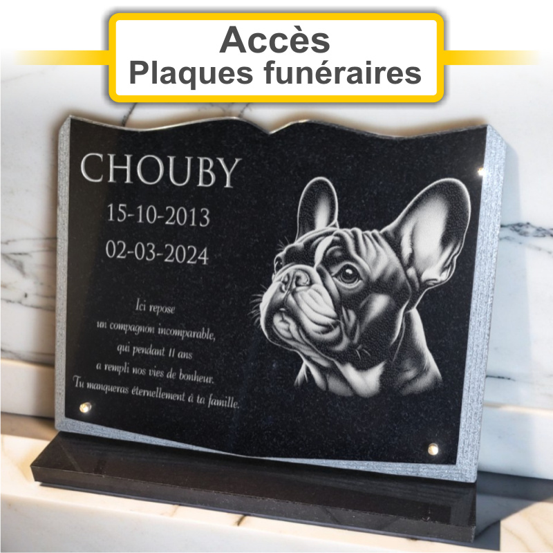 Plaques funéraires personnalisées Settimio Tombini à 49124 Saint Barthelemy d Anjou