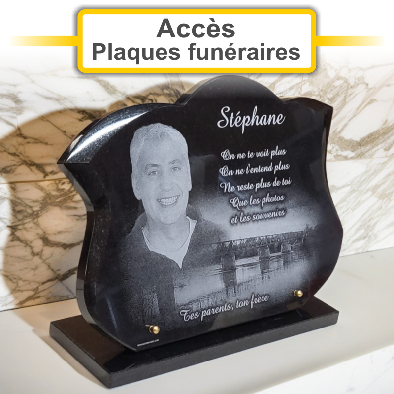 Plaques funéraires personnalisées P.F. Maison Beaumont-Guez à 49100 Angers