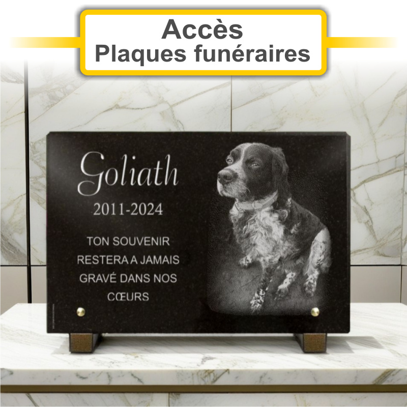 Plaques funéraires personnalisées Pompes Funèbres Guez à 49630 Mazé-Milon